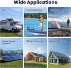 12V 100Ah LiFePO4 Battery, 4000+ Deep Cycle Lithium Battery, Built-in 100A BMS, Ideal for Trolling Motor, RV, Solar Panel Systems, and Off-Grid Power Solutions