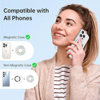 Syncwire Magnetic Phone Grip for MagSafe, Colorful Shell Magnetic Phone Ring Holder, 360° Rotation Floating Effect Cell Phone Ring Stand MagSafe Ring for iPhone 16 Pro Max 15 14 13 &All- Pearly Luster