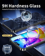 NIMASO for iPhone 16e/13 Pro/13/14 Screen Protector, 2 Pack HD Clear Tempered Glass Screen Protector for iPhone 16e, Automatic Dust Removal, Instant Installation(6.1 inches)