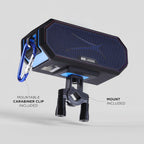 Altec Lansing Loud Portable Speakers Bluetooth Wireless Waterproof - MultiColor LED, 20 Hour Playtime, Mount Included | HydraBLAST 2.0 Magnetic Bluetooth Speaker for Travel, Home and Outdoor Adventure