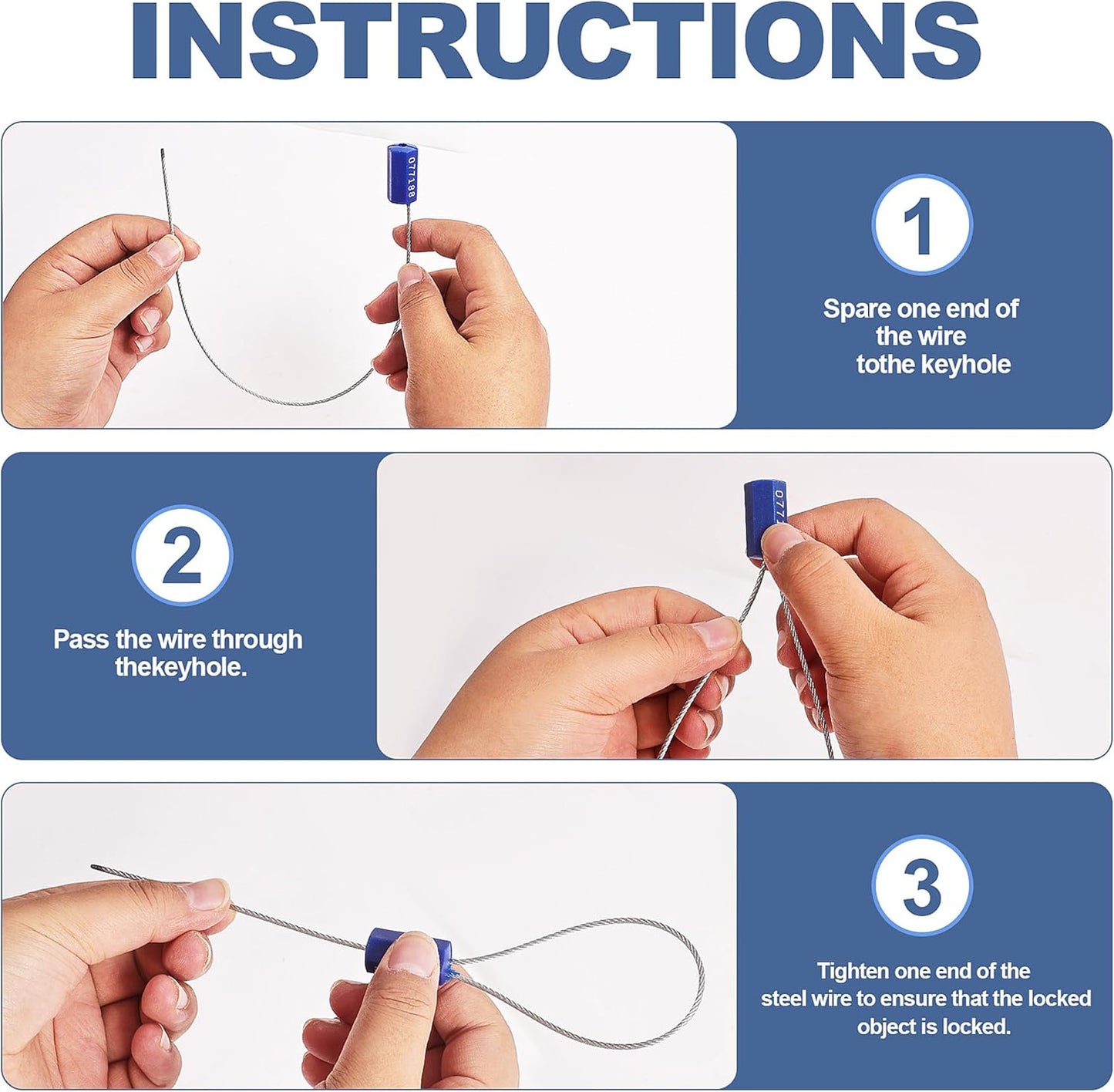 1200 Pieces Security Cable Seals, Metal Number Security Tags for Truck, Trailers, Cargo, Containers, Vans, Oil Tank, Milk Vehicle (Green, 1200 Pack)