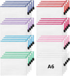 Jetec 32 Pcs Mesh Zipper Bags Toy Storage Bikini Organizer Bag Bolsas Para Guardar Trajes De Baño Waterproof Zipper Reusable Pouch Puzzle Multipurpose for Storage Office(Classic Color,7.5 x 5 Inch)