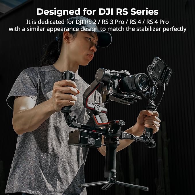 SmallRig Focus Control Dual Grip for DJI RS 2 / RS 3 Pro/RS 4 Pro Gimbal Stabilizer, Dual Handle with NATO Rail, Joystick Operation, Mode Switching, Centering/Locking, Max Load 17.6lb(Not for RS4)