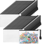 Jetec 32 Pcs Mesh Zipper Bags Toy Storage Bikini Organizer Bag Bolsas Para Guardar Trajes De Baño Waterproof Zipper Reusable Pouch Puzzle Multipurpose for Storage Office(Black,5.1 x 4.1 Inch)