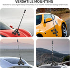 Suction Car Mount for Insta360 x5/X4/X3/X2/GO 3/ONE/GoPro Max-59 Lockable Anti-Fall Selfie Stick with 5 Suction Cups, 3-Person Car Camera Mount for 360° Action Vlog Cameras, DSLR (Indoor & Outdoor)