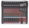 8 Channel Audio Mixer, Bluetooth Studio Mixer Audio DJ Sound Board Controller with USB, Sound Mixer Console Mixing Board for Professional and Beginners (8 Channel)