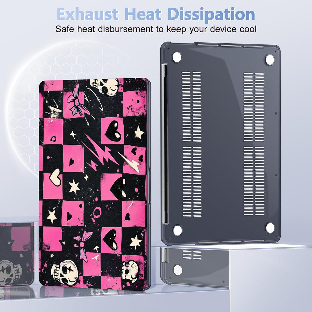 Case for MacBook Pro 13 inch with/Without Touch Bar (2016-2022, M2 A2338 M1 A2289 A2251 A2159 A1989 A1706 A1708), Hard Shell + Keyboard Cover + Dust Plug, Pop Punk Checkerboard