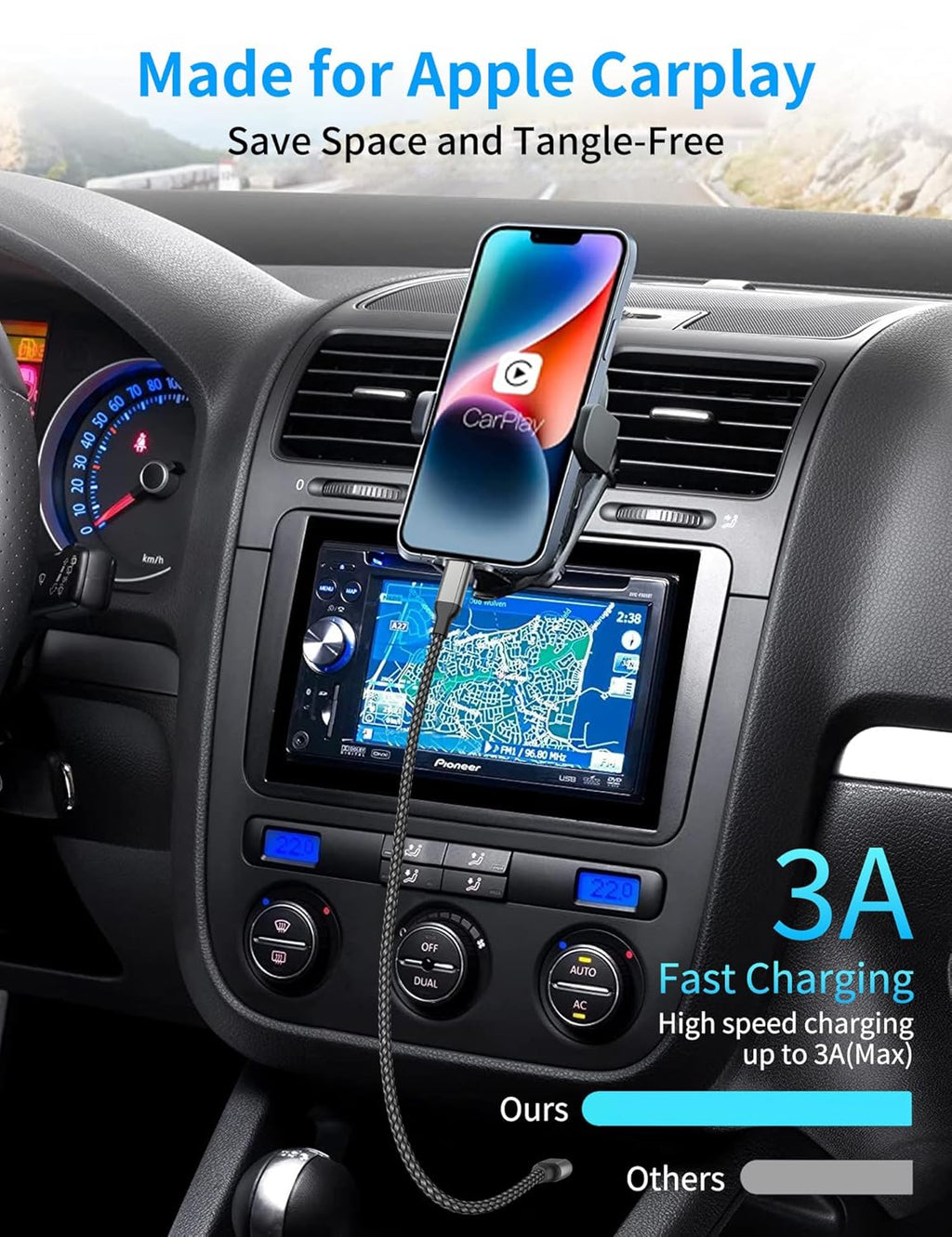 2ft USB C to Lightning Cable 2Pack,[Apple MFi Certified] Power Delivery USB C iPhone Charger Fast Charging, 2 foot Nylon Braided Type C to Lightning Cord for iPhone 14 13 12 11 Pro Max XR XS 8 SE iPad