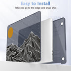 Case for MacBook Pro 13 inch with/Without Touch Bar (2016-2022, M2 A2338 M1 A2289 A2251 A2159 A1989 A1706 A1708), Hard Shell + Keyboard Cover + Dust Plug, Mountain