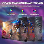 CRUA 27" Curved Gaming Monitor, 280Hz FHD (1920X1080P), 1800R VA Panel, 120% sRGB, Support AMD FreeSync, Low Blue Light, Ultra-Smooth Esports Display, HDMI 1.4 & DP 1.2, Wall Mountable Installs-Black