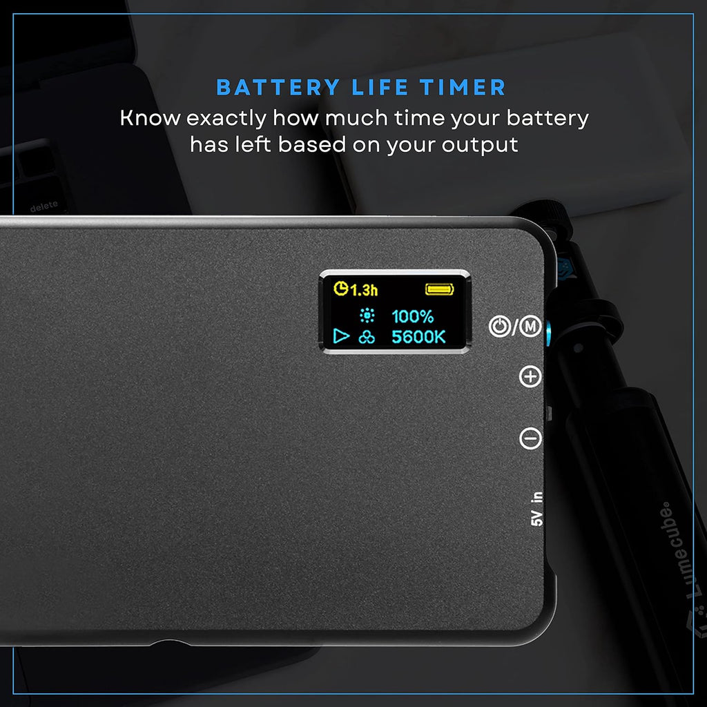 Lume Cube Broadcast Lighting Kit Live Stream Webcam Light for Computer & Laptop Enhance Video Calls Streaming & Vlogging Include Adjustable Tripod & Clip Mount Adjust Brightness & Color Temperature