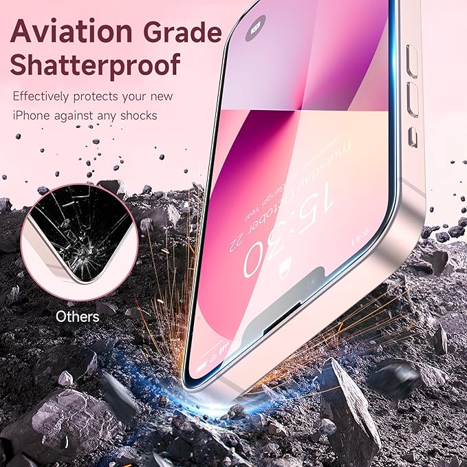 Fotbor for [3 Pack] iPhone 16e/13/13 Pro/14 Screen Protector Glass, 9H Tempered Glass Case Friendly HD Film Accessories iPhone 16e 13 13Pro 14 6.1"