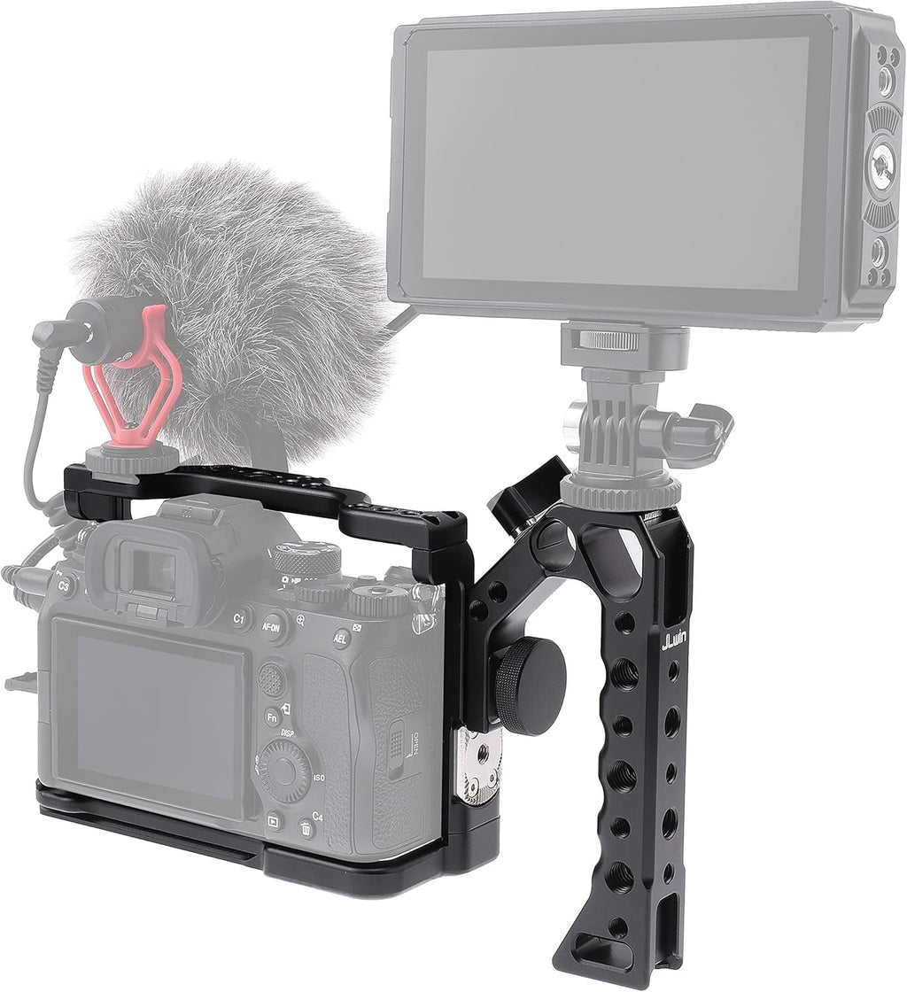 A7 IV Cage Support, Hersmay Camera Cage with Top Handle for Sony A7 IV / A7S III Full Frame mirrorless Camera