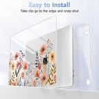 Case for MacBook Pro 13 inch with/Without Touch Bar (2016-2022, M2 A2338 M1 A2289 A2251 A2159 A1989 A1706 A1708), Hard Shell + Keyboard Cover + Dust Plug, Watercolor Flowers