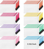 Jetec 32 Pcs Mesh Zipper Bags Toy Storage Bikini Organizer Bag Bolsas Para Guardar Trajes De Baño Waterproof Zipper Reusable Pouch Puzzle Multipurpose for Storage Office(Stylish Color,5.1 x 4.1 Inch)