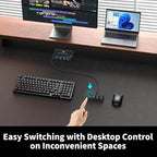 eKL USB 3.0 Switch 4 Computers Sharing USB Peripherals, 4 Port USB Switcher Sharing Mouse Keyboard Scanner Printer, with 3.5mm Headset Jack Audio Out, Includes 4 USB 3.0 Cables and Remote