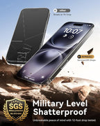 NIMASO for iPhone 16/15 Screen Protector, 3 Pack Tempered Glass Screen Protector for iPhone 16, Automatic Dust Removal, Instant Installation,HD Clear, 9H Hardness Shockproof(6.1 inches)