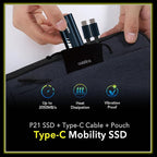 Addlink P21 1TB Portable External SSD, Up to 2,000MB/s Read, USB 3.2 Gen 2x2, Lightweight Storage for Photography, Video, Gaming and Fast backups, for PC Laptop Mac Windows Linux Android PS4 PS5