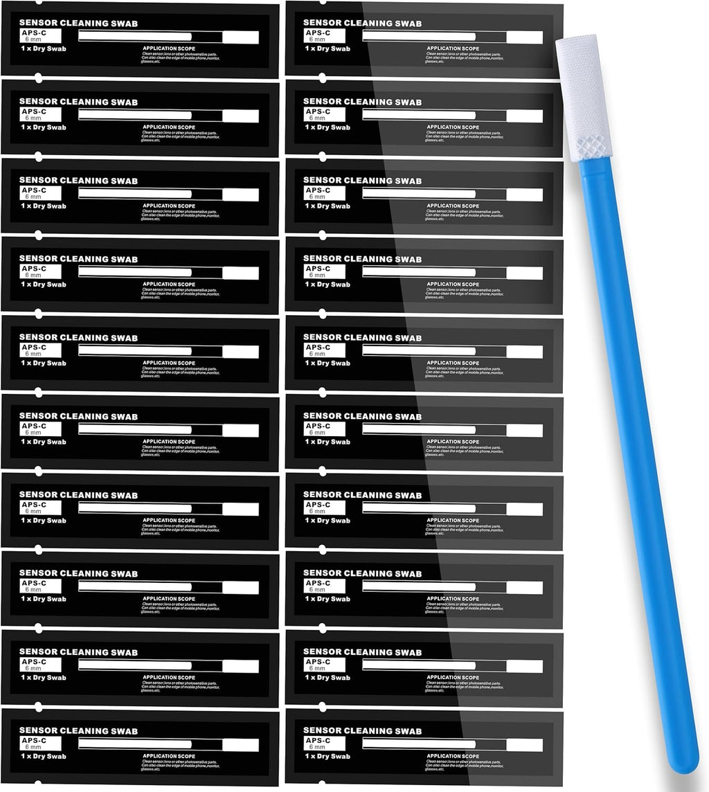 AAWipes Camera Sensor Cleaning Kit Sensor Lens Cleaner for Full Frame of DDR6 DSLR or SLR (6mm Sensor Cleaning Swabs) (HCS-6) (20)