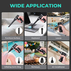 HAUSHOF 8V Mini Electric Air Duster-110,000RPM High Power Compressed Air blower, Rechargeable Brushless Motor Durable Cleaner, Variable Speed Dust Blower for Computer, PC Keyboard, Electronics, Car...