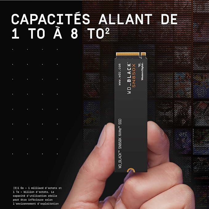 WD_BLACK 8TB SN850X NVMe Internal Gaming SSD Solid State Drive - Gen4 PCIe, M.2 2280, Up to 7,200 MB/s - WDS800T2X0E