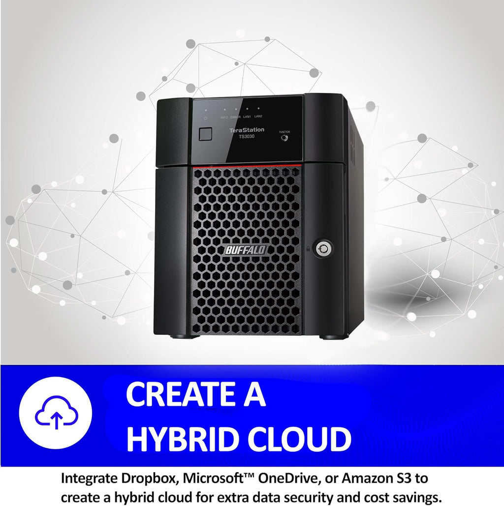 BUFFALO TeraStation 3430DN 4-Bay 32TB (4x8TB) Desktop Small-Med Business NAS w/Hard Drives Included