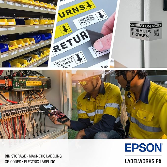 LABELWORKS Epson LW-PX700 Industrial Label Maker Kit - Compatible with Large Variety of Tape Types, Portable Handheld Label Printer