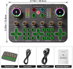 Facmogu K600 Gaming Audio Mixer, Streaming Audio Mixer with XLR Microphone Support, DJ Mixer Built-in 48V Phantom Power, Live Sound Card for PC Phone Live Streaming Podcasting Karaoke Tiktok YouTube