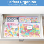 Sooez 24 Pack Super Large Mesh Zipper Pouch Bags, A3 (16.5×11.7 in) Storage Bags with Label Pocket, Reusable Zipper Pouches for Classroom Organization