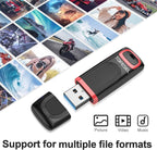 TOPESEL 128GB Flash Drive 3 Pack, USB 3.0 Thumb Drives High Speed Memory Stick Jump Drive Zip Drive for Data Storage and Backup (Three Mixed Colors: Red Blue Cyan)