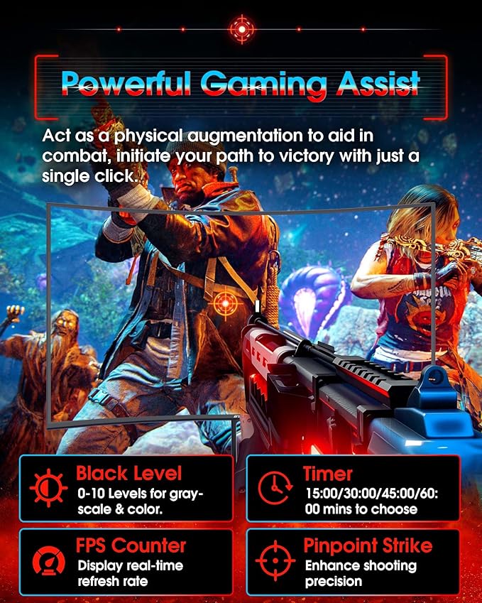 SANSUI 27 Inch Curved 240Hz Gaming Monitor FHD 1080P, 1500R Curve Computer Monitor, 130% sRGB, 4000:1 Contrast, HDR, FreeSync, MPRT 1Ms, Low Blue Light, HDMI DP Ports, Metal Stand, DP Cable Incl.