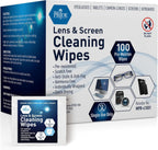 MED PRIDE Lens and Screen Cleaning Wipes for Eyeglasses, Touch Screens, Cameras, Anti-Fog, Scratch-, Anti-Static (100 100 Count (Pack of 1))