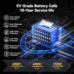 Power Queen 24V50Ah LiFePO4 Battery with Bluetooth 5.0 Remote Control, Low-temperature Protection, 1280Wh Energy, Deep Cycle Lithiumn Battery for 24V Trolling Motor Up To 100 lbs