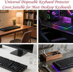 50Pcs Keyboard Cover - Disposable Keyboard Protector for Desktop Dustproof Waterproof for Office Schools Supplies