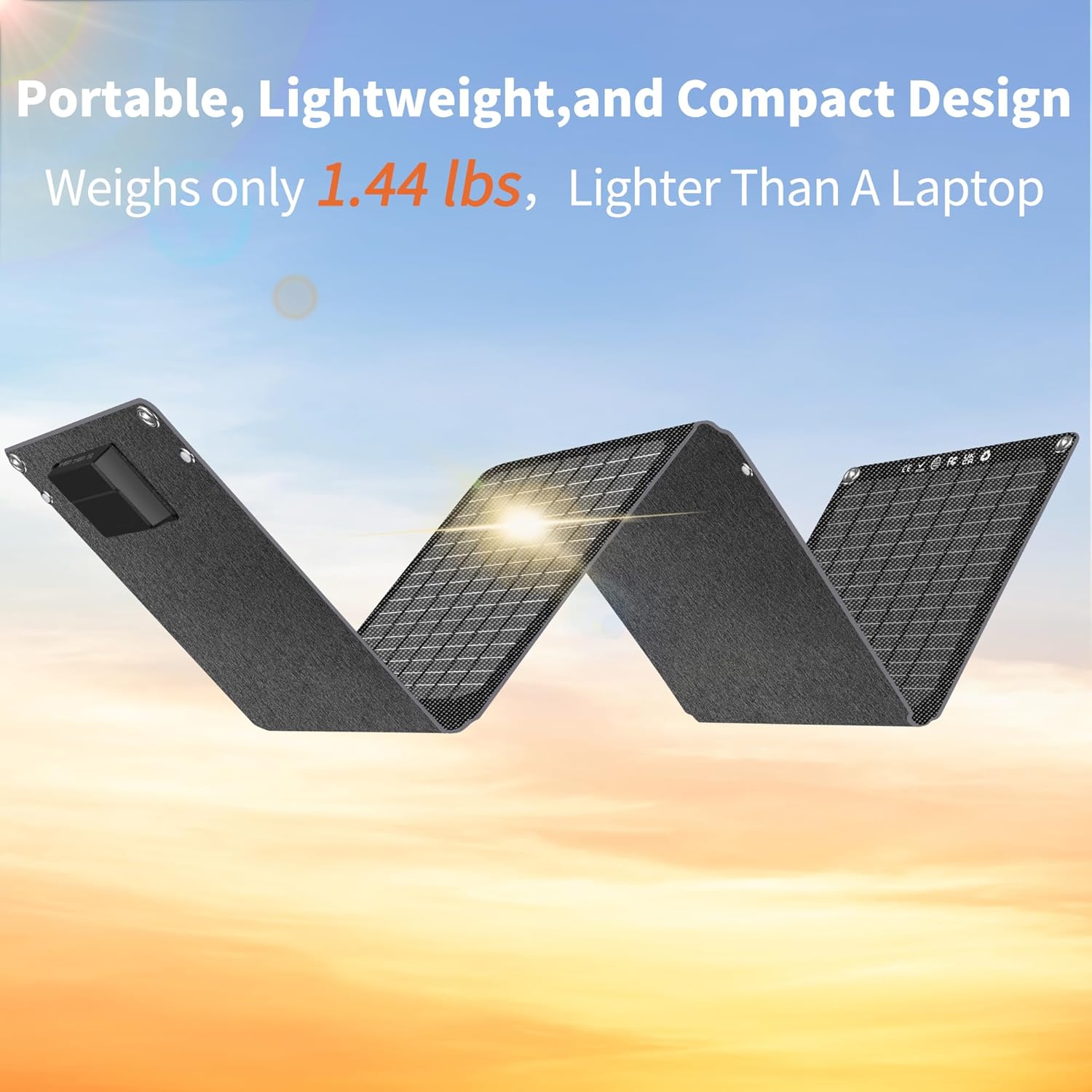 N-Type 16BB Portable Solar Panels 30W Foldable Solar Panels Charger ETFE Solar Panel with DC USB-C and USB-A IP68 Waterproof for Small Power Station Mobile Phones RV Travel Outdoor Camping