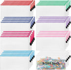 Jetec 32 Pcs Mesh Zipper Bags Toy Storage Bikini Organizer Bag Bolsas Para Guardar Trajes De Baño Waterproof Zipper Reusable Pouch Puzzle Multipurpose for Storage Office(Classic Color,9.5 x 4.5 Inch)