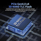 2TB SSD NVMe M.2 2280 PCIe Gen4 x4 Internal Solid State Drive - Up to 4800MB/s, 2TB SSD PS5 Dynamic SLC Cache, PS5 Compatible for Gaming PC Laptop(EN705)