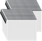 AUSTARK 20 Pcs Zipper File Bags, Plastic Mesh Pouch, Board Game Storage Bag, Waterproof Bags for Office School (A3 Size 16.9''x12'', White and Black)