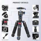 NEEWER Portable Desktop Mini Tripod Aluminum Alloy 20''/ 50cm Desk Tripod with 360 Degree Ball Head, 1/4 inch Quick Shoe Plate for DSLR Camera Video Camcorder, Load up to 11 pounds/5 kilograms