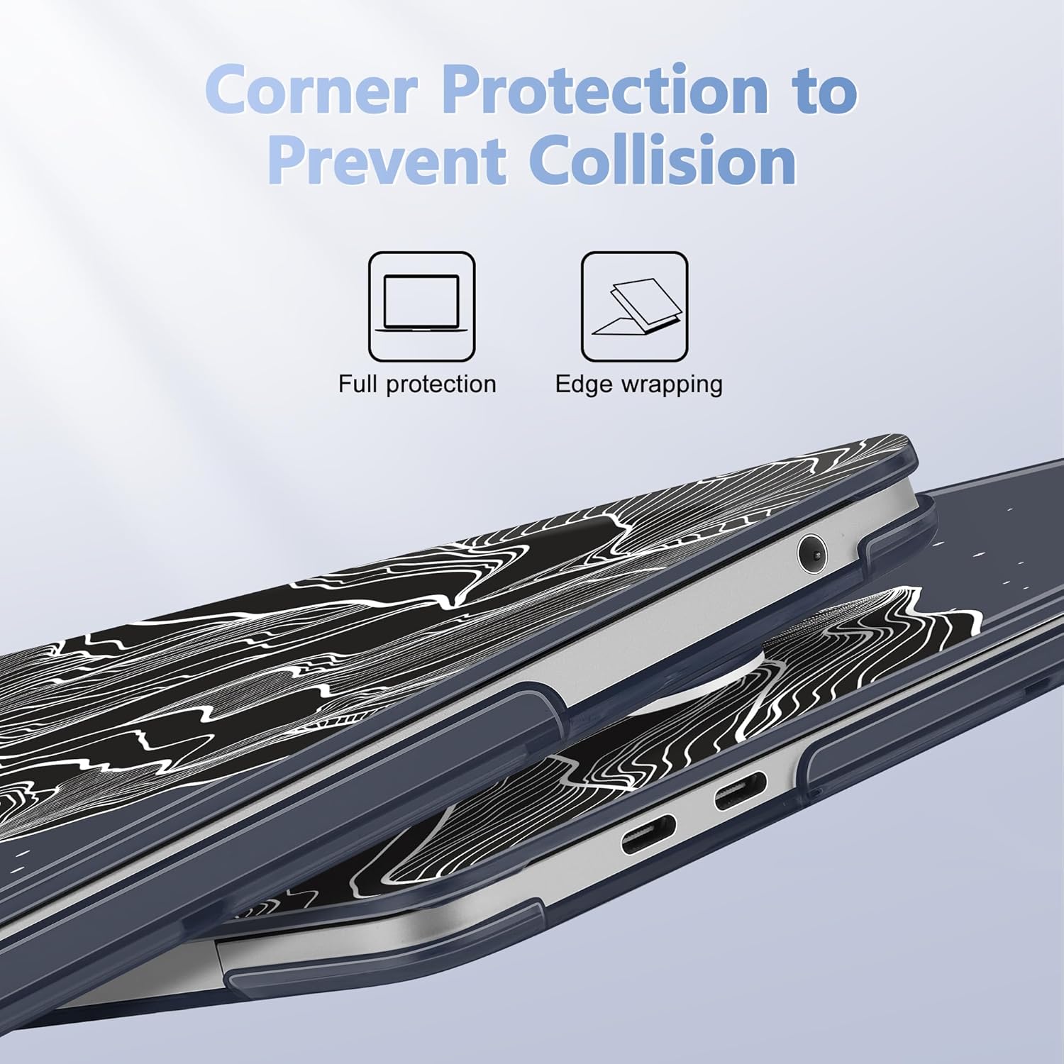 Case for MacBook Pro 13 inch with/Without Touch Bar (2016-2022, M2 A2338 M1 A2289 A2251 A2159 A1989 A1706 A1708), Hard Shell + Keyboard Cover + Dust Plug, Mountain