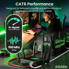 GearIT Cat 6 Ethernet Cable (24-Pack 3 Feet) Cat6 Network Patch, 10Gbps, RJ45, Snagless Cord, Gold-Plated Connectors, Internet for PC, TV, Tablet, Router, Printer, Servers, IT Data Center - Red