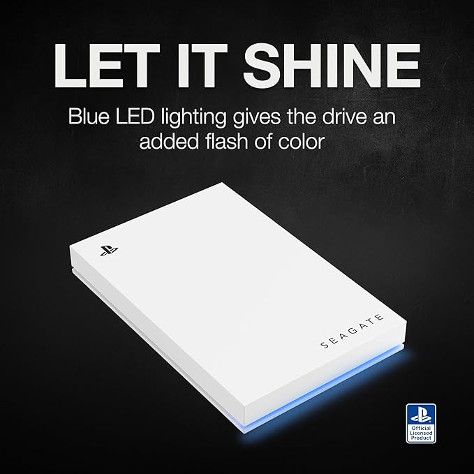 Seagate Game Drive for PlayStation® Consoles 5 TB External Hard Drive - USB 3.2 Gen 1, Officially-License (STLV5000100)