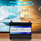 XINGCELL Kim Kirin12.8V 52Ah LiFePO4 Car Battery Group 24/D26 – Lithium Iron Phosphate Deep Cycle Battery with 800CCA High Cranking Power for Start-Stop Cars RV Marine Solar