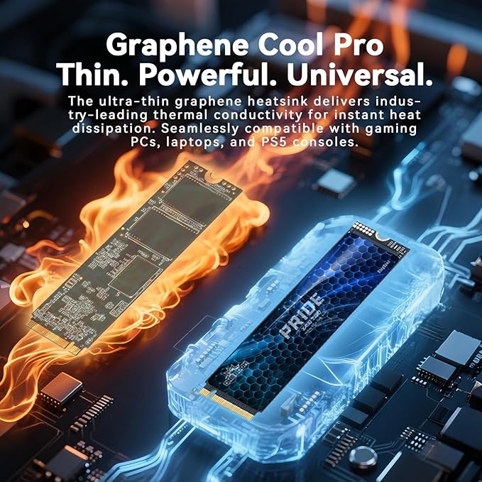 KingSpec OneBoom X400 512GB M.2 SSD Gen4 7300MB/s, TLC 3D NAND Internal NVMe SSD for Gaming & 4K Editing, Compatible with PC / PS5 / Laptop