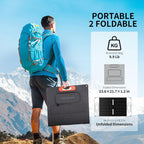 100W Portable Solar Panel for Power Station Generator,100 Watt Foldable Solar Panel Charger with MC4 Output,3-in-1 DC Connector,23.5% High Efficiency for Outdoor Camping RV Travel(100W)