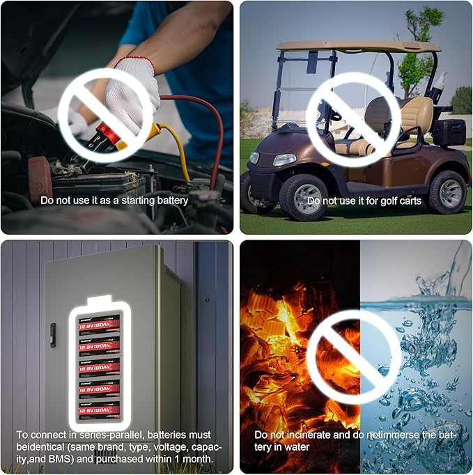 12V 600Ah LiFePO4 Lithium Battery Built-in 200A BMS 10000+ Deep Cycle 7200Wh Deep Cycle Lithium Iron Phosphate Battery Perfect for RV, Solar System, Off Grid, Home Energy Storage