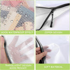 24pcs Mesh Zipper Pouches, A3 Size Waterproof Black Zipper Bags, Water-Resistant Plastic Zipper Pouch for School Office Supplies, Puzzles & Games Organizing Storage