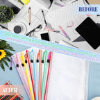 Jetec 32 Pcs Mesh Zipper Bags Toy Storage Bikini Organizer Bag Bolsas Para Guardar Trajes De Baño Waterproof Zipper Reusable Pouch Puzzle Multipurpose for Storage Office(Stylish Color,13 x 9.5 Inch)