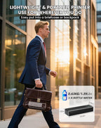 vretti P83 Portable Printers Wireless for Travel, A4 Portable Thermal Printer, Mobile Inkless Printer Compatible with Phone & Laptop, Supports 8.5 x 11 US Letter for Car School Office Home Use, Black