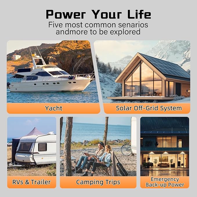 4 PACK 12V 100Ah LiFePO4 Lithium Battery MAX PLUS Bluetooth 5.0 IP67, Built-in 110A BMS 15000+ Deep Cycles 1280Wh Lithium Batterys, for RVs Marine